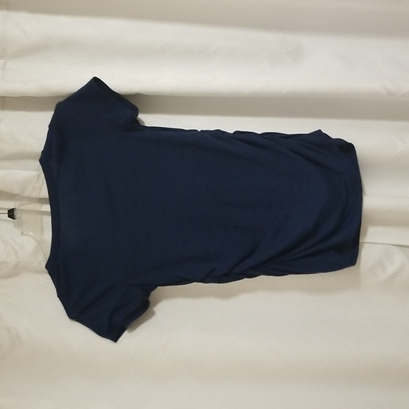 Liz lange maternity short sleeve jersey knit top- navy size small - Picture 2 of 2